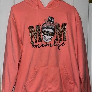 MOM WITH SKULL HOODIE